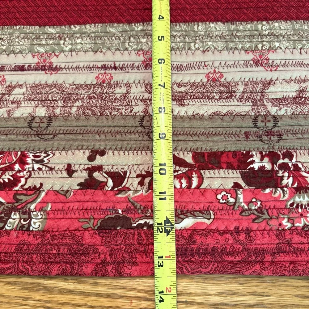 2 Quilted Placemats Handmade Machine Sewn Heavy 13
